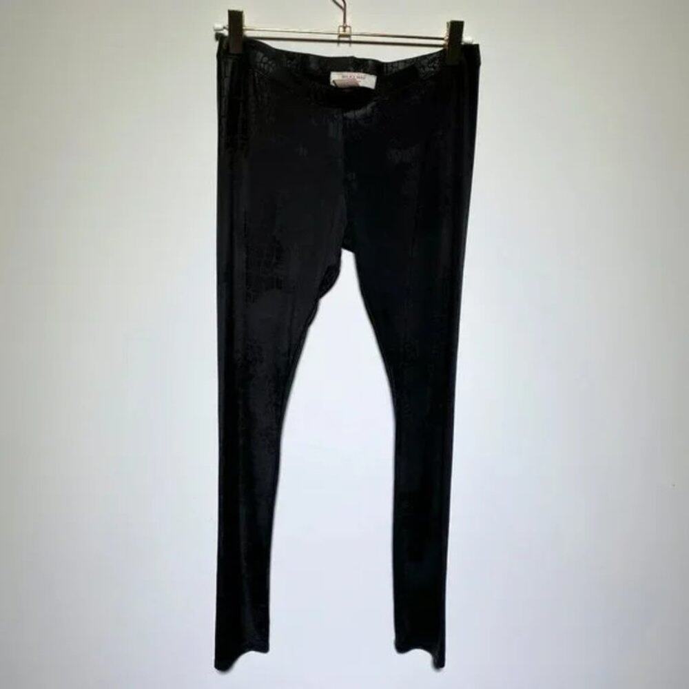 MILKY WAY BLACK LEGGINGS WITH ANIMAL PRINT